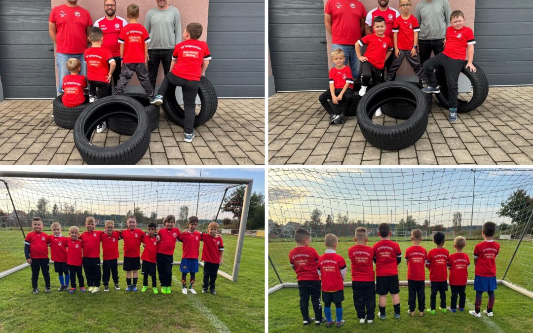 Auto Körner aus Möning spendet Trainings-Trikot für die F-Jugend